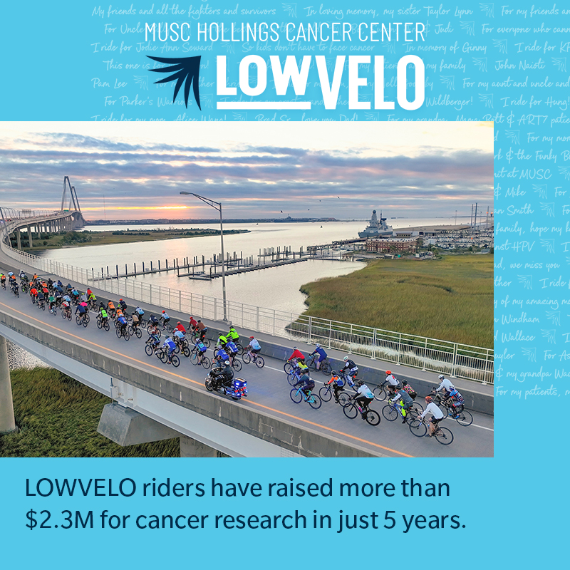 graphic that says riders have raised more than $3.2M for cancer research