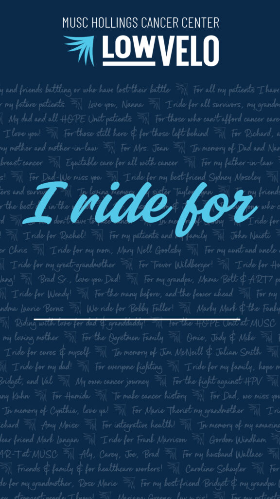 graphic that says I ride for