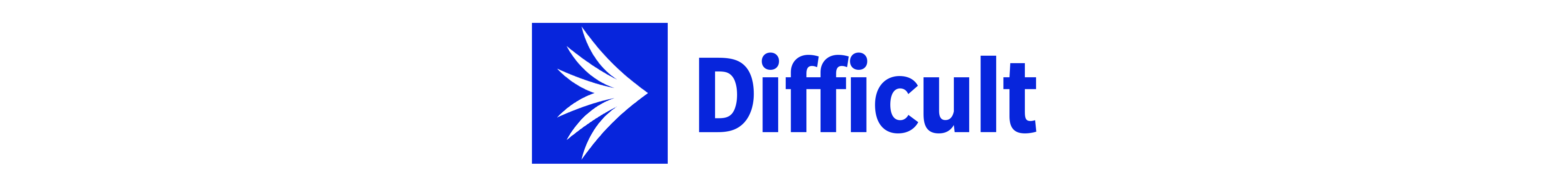 blue square graphic with the word difficult