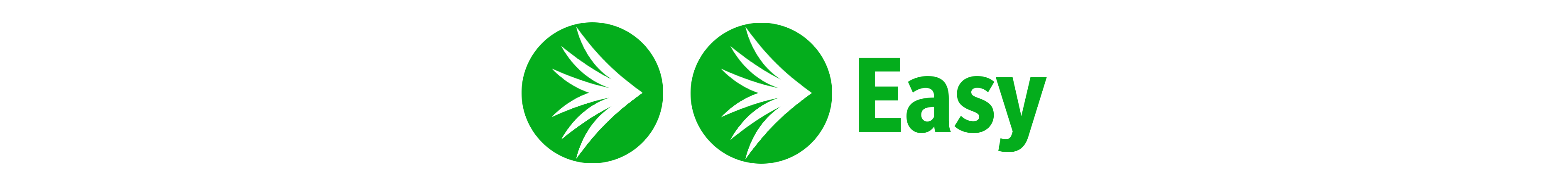 green circle graphics that say easy