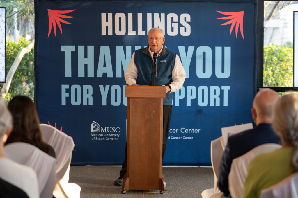 Dr. Ray DuBois speaks to the crowd at the Lowvelo 25 awards ceremony