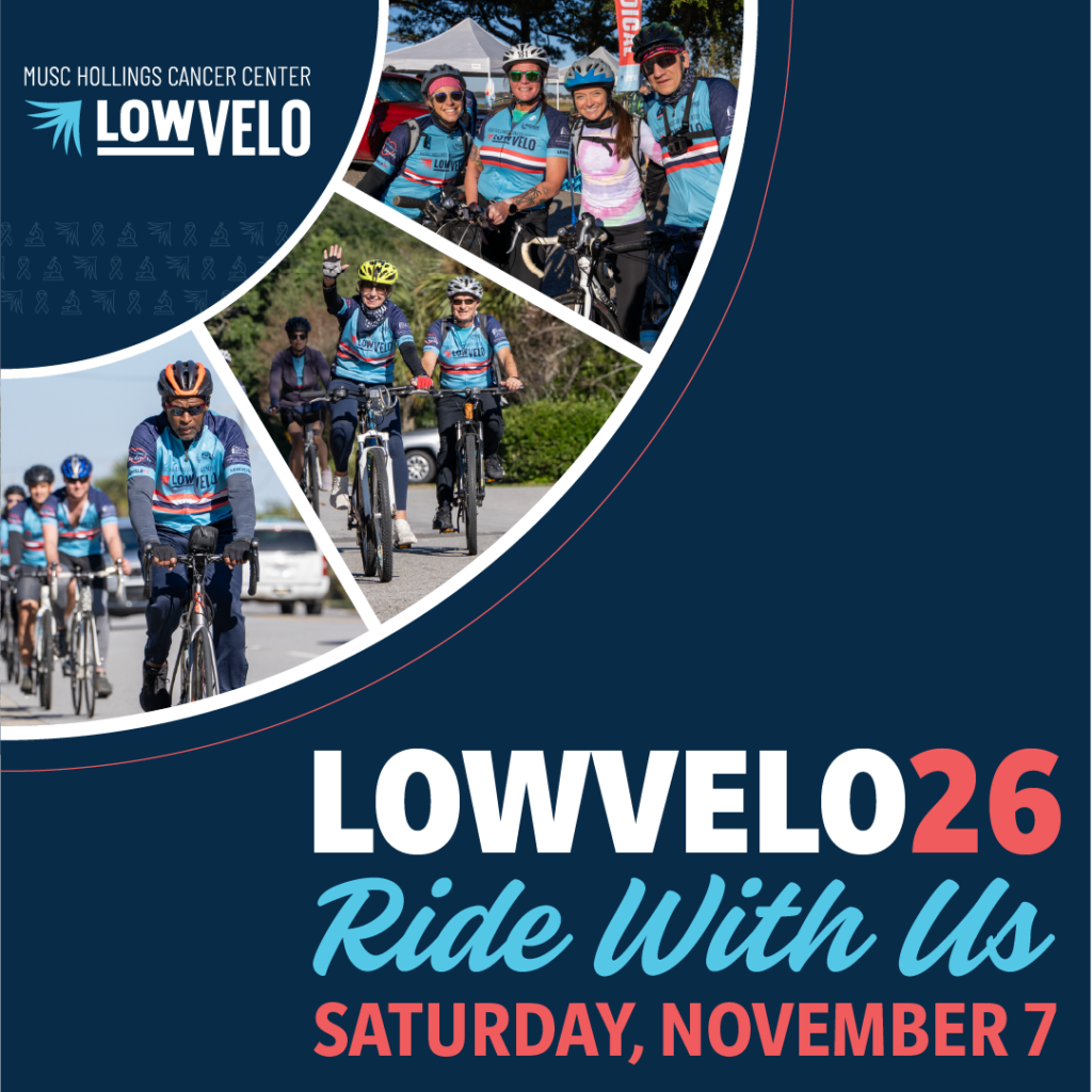 graphic with photos of cyclists in Lowvelo gear that says Lowvelo 26, ride with us Saturday, November 7